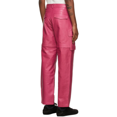 Jacquemus Pink La Montagne 'Le Pantalon Pêche' Leather Pants