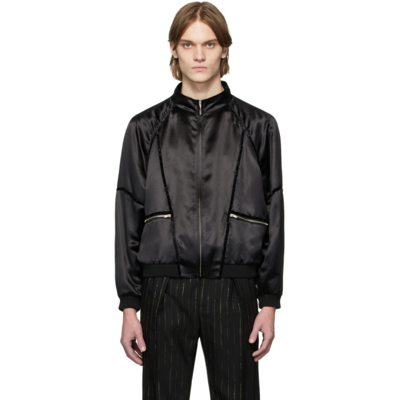 Shop Saint Laurent Black 80s Teddy Jacket In 1000 Black