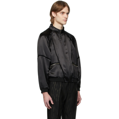 Shop Saint Laurent Black 80s Teddy Jacket In 1000 Black