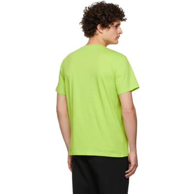 Shop Moschino Green Logo Print T-shirt In A1419 Fantasy Print
