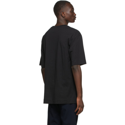 Shop Dries Van Noten Black Cotton T-shirt In 900 Black