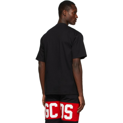 Shop Gcds Black Basic Logo T-shirt In 02 Black