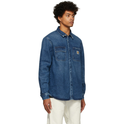 Carhartt Blue Denim Salinac Shirt Jacket | ModeSens