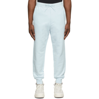 Shop Y-3 Blue Terry Cuffed Lounge Pants In Blue Tint