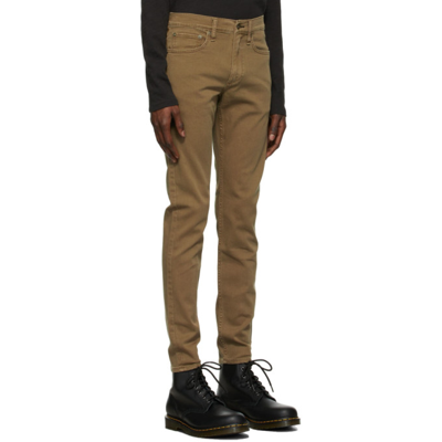 Shop Rag & Bone Khaki Fit 2 Aero Stretch Denim Jeans In Bark 1