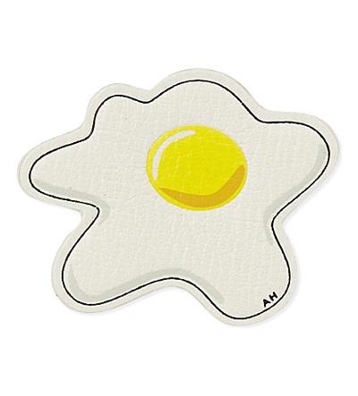 Shop Anya Hindmarch Egg Leather Sticker In Chalk