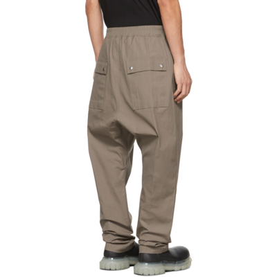 Shop Rick Owens Grey Bela Trousers In 34 Dust