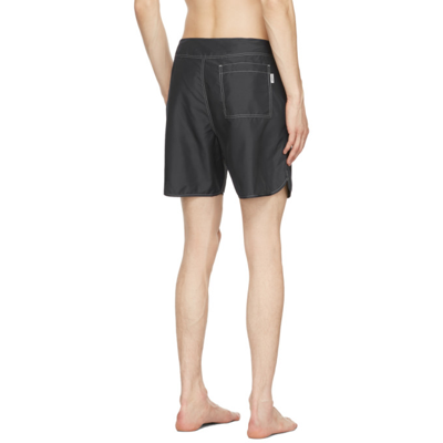 Shop Jil Sander Black Jersey Swim Shorts In 001 - Black