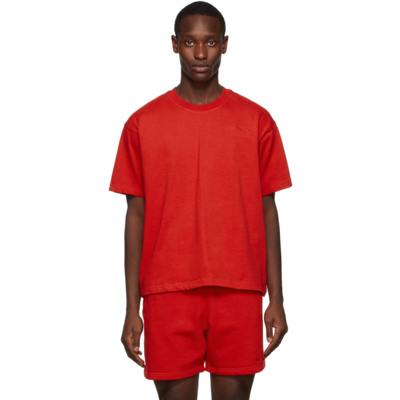 Shop Adidas X Humanrace By Pharrell Williams Red Humanrace Basics T-shirt In Vivid Red