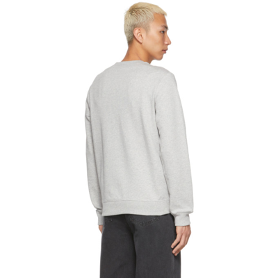 Shop Apc Grey Item Sweatshirt In Plb Heathered Light