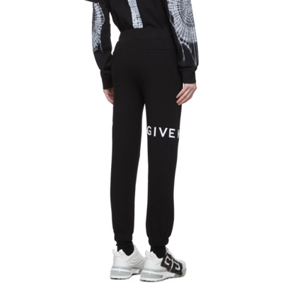 Shop Givenchy Black 4g Embroidered Lounge Pants In 001-black