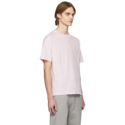 Shop Apc Pink Kyle T-shirt In Fab Pale Pink