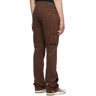 Shop Amiri Brown Carpenter Jeans