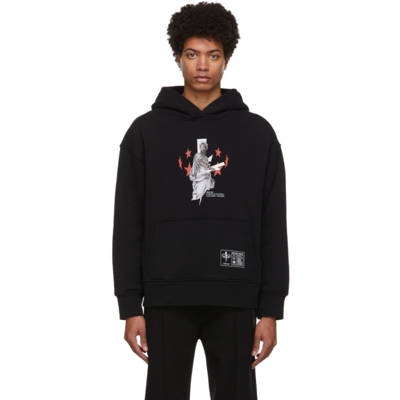 Shop Neil Barrett Black James Harden Edition 'emperor Of Basketball' Hoodie In Black/white