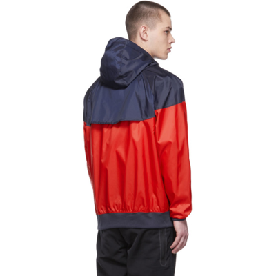 Shop Nike Red & Navy Windrunner Jacket In University Red/midni