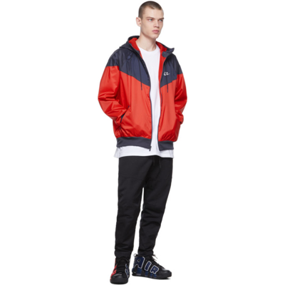 Shop Nike Red & Navy Windrunner Jacket In University Red/midni