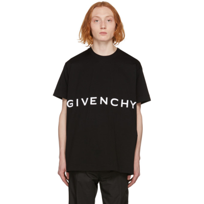 Shop Givenchy Black 4g Embroidered Oversized T-shirt In 001-black