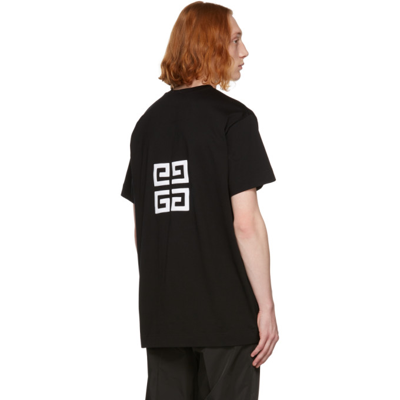 Shop Givenchy Black 4g Embroidered Oversized T-shirt In 001-black