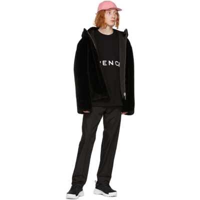 Shop Givenchy Black 4g Embroidered Oversized T-shirt In 001-black