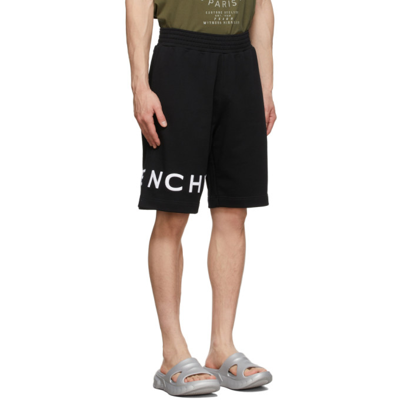 Shop Givenchy Black 4g Bermuda Sweat Shorts In 001-black