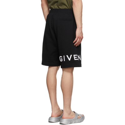 Shop Givenchy Black 4g Bermuda Sweat Shorts In 001-black