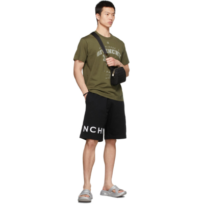 Shop Givenchy Black 4g Bermuda Sweat Shorts In 001-black