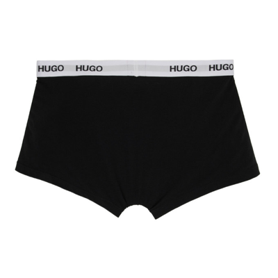 Shop Hugo Three-pack Black Triplet Briefs In 975 - Open Miscellan