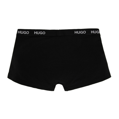 Shop Hugo Three-pack Black Triplet Briefs In 975 - Open Miscellan