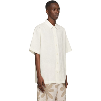 Shop Jacquemus Off-white 'la Chemise Moisson' Short Sleeve Shirt