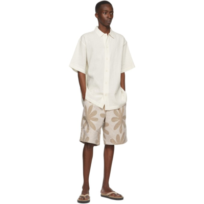 Shop Jacquemus Off-white 'la Chemise Moisson' Short Sleeve Shirt