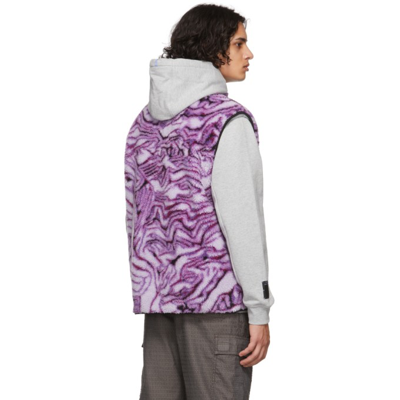 Shop Mcq By Alexander Mcqueen Purple Fleece Gillet Vest In 5047 Cabbage