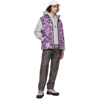 Shop Mcq By Alexander Mcqueen Purple Fleece Gillet Vest In 5047 Cabbage
