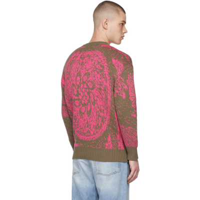 Shop Paria Farzaneh Taupe & Pink Chocolate Dream Sweater