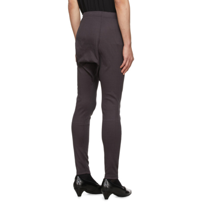 Shop Comme Des Garçons Homme Deux Black & Grey Glen Check Lounge Pants In 2 Blk/gray