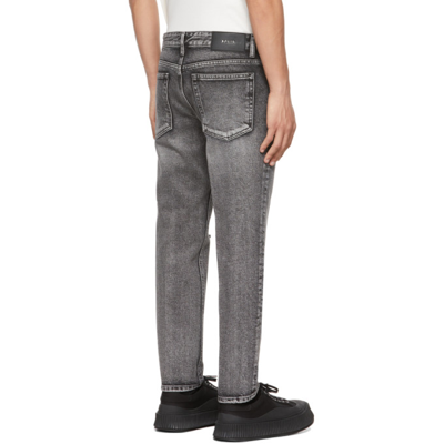 Shop Solid Homme Grey Denim Cropped Jeans In Gray 773g
