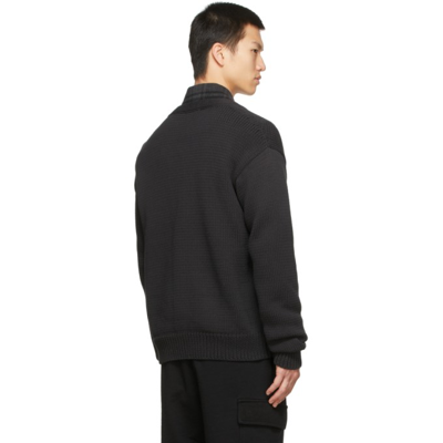 Shop Off-white Black Knit Cardigan In Black Orange