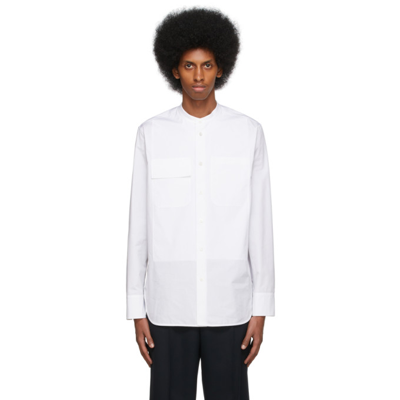 Shop Jil Sander White Cotton Poplin Shirt In 100 - White Paper