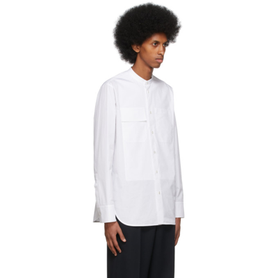 Shop Jil Sander White Cotton Poplin Shirt In 100 - White Paper