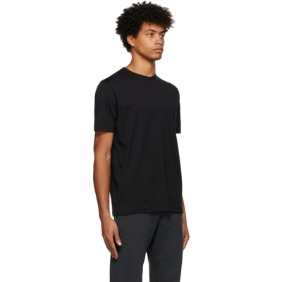 Shop Sunspel Black Classic Cotton T-shirt