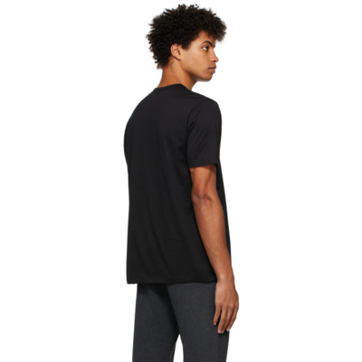 Shop Sunspel Black Classic Cotton T-shirt