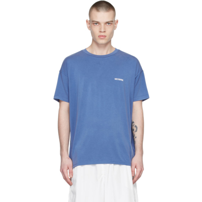 Shop We11 Done Blue Oversized Jersey T-shirt