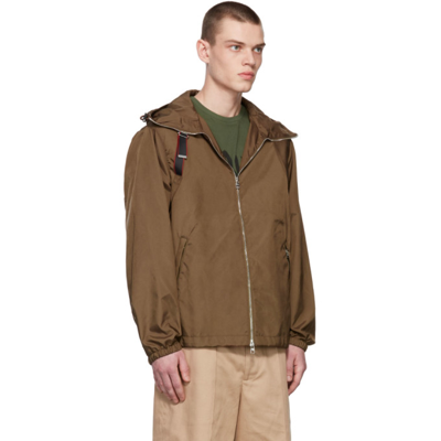 Shop Alexander Mcqueen Brown Nylon Canvas Jacket In 9844 Cedar