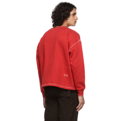 Shop Bode Red Bounder Doodle Sweatshirt