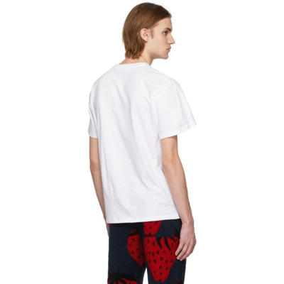Shop Jw Anderson White Pol Anglada Embroidered 'jwa' Rugby Legs T-shirt In 001 White