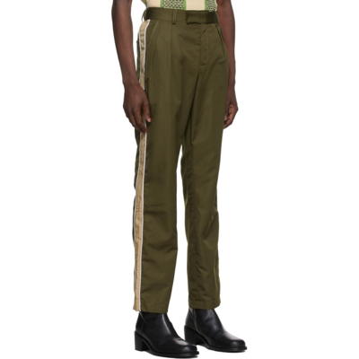 Shop Ahluwalia Khaki Great Grandad Trousers In Khaki/beige