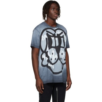 Shop Givenchy Grey & Blue Chito Edition Oversized T-shirt In 403-night Blue