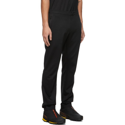 Shop Zegna Black Outdoor Capsule Techmerino™ Wool Sweatpants In K09 Black