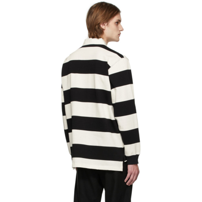 Shop Etro Black & White Stripe Polo In 0001 Nero