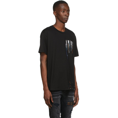 Amiri Paint Drip logo T-shirt Black – GangsStoryStore