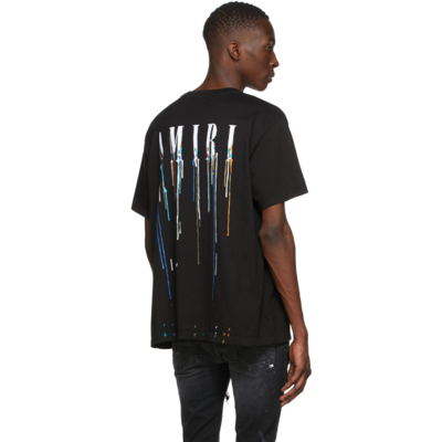 Amiri Paint Drip Black shirt T-Shirt Mens Size XL - New with Tags